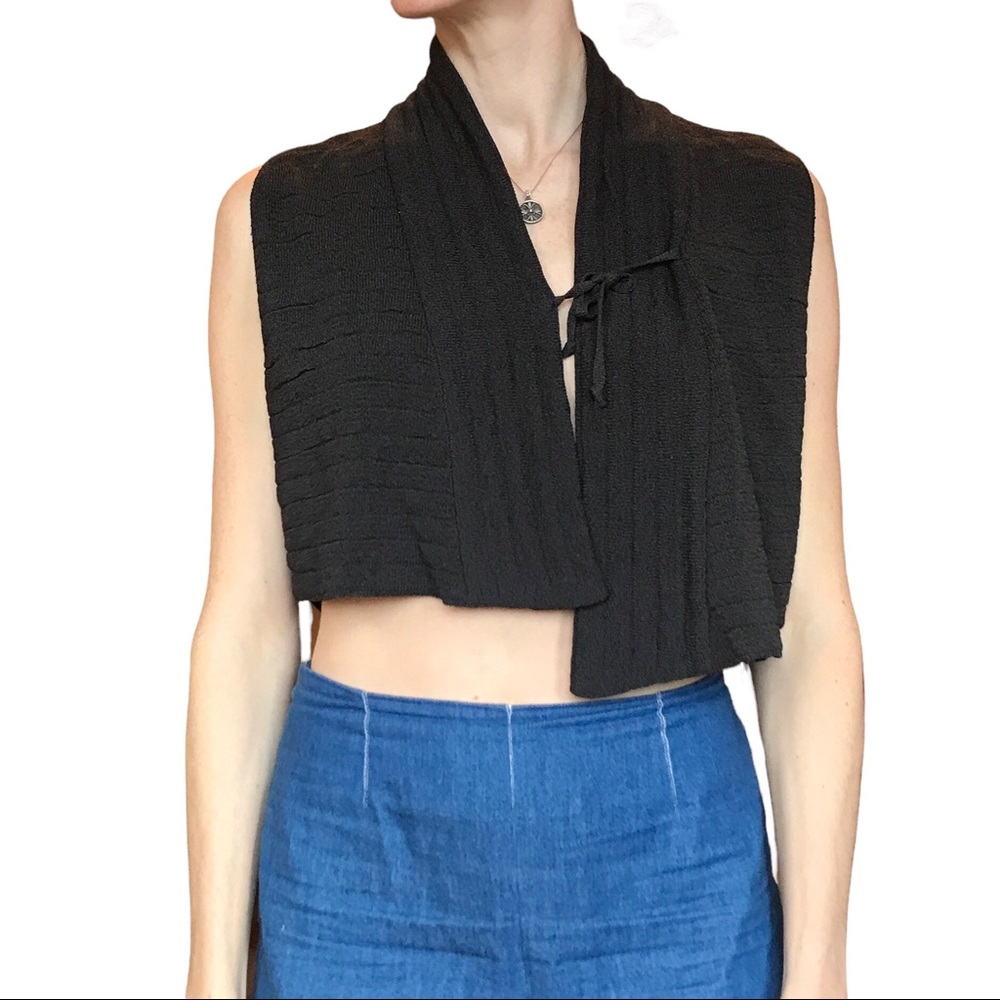 Sarah Pacini knit vest with open sides OS